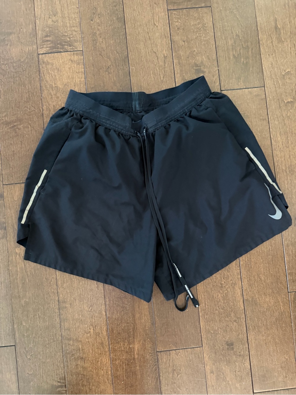 Nike Men’s Black Athletic Shorts with Reflective Accents